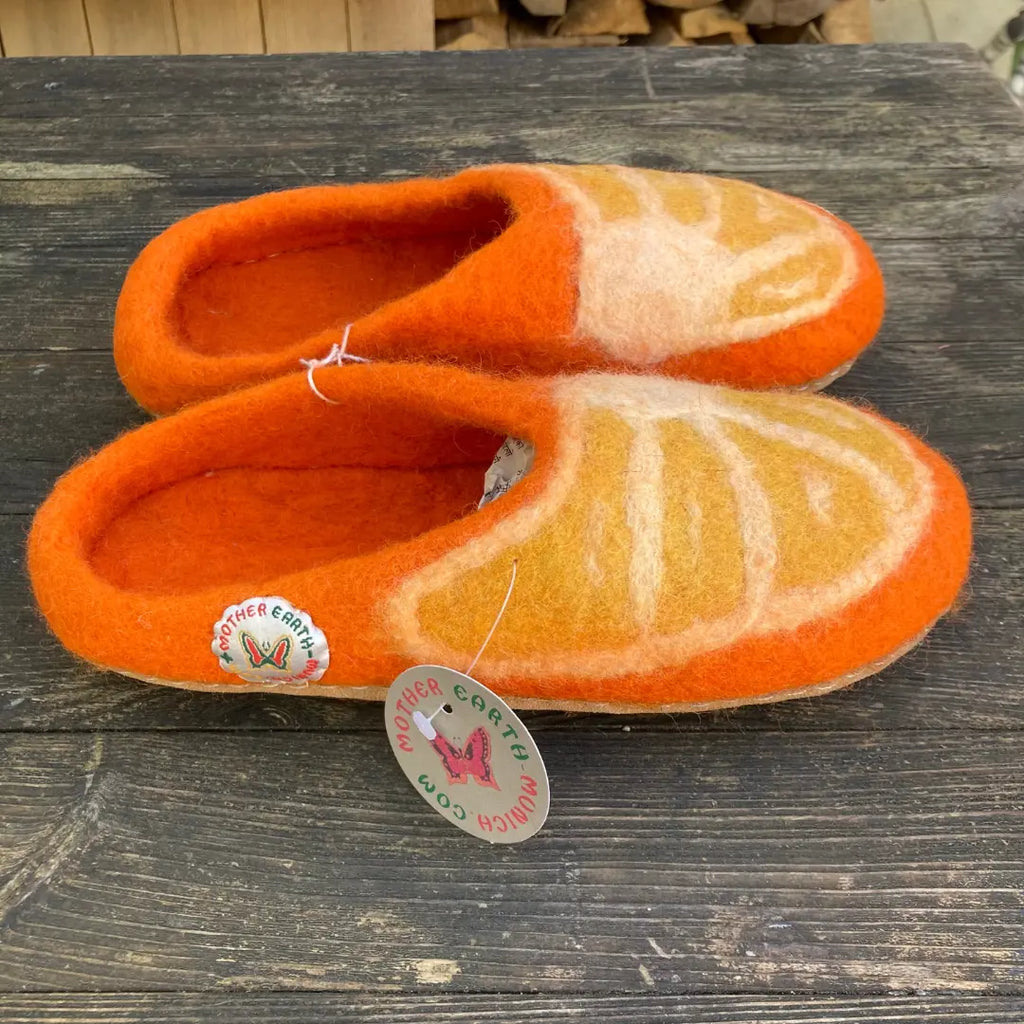 Aperol Orangen Slippers Filz Pantoffel