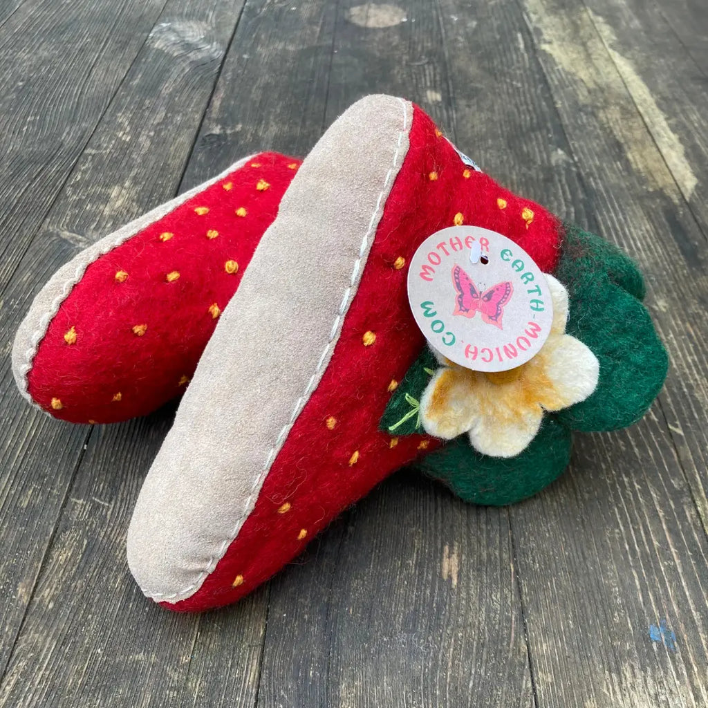 Erdbeer Filz Pantoffeln Boots für Kinder