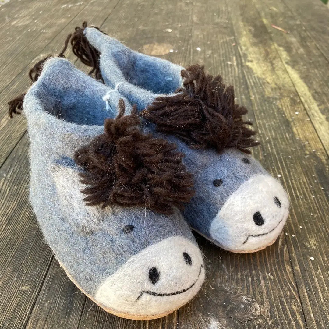 Esel Filzpantoffeln Boots