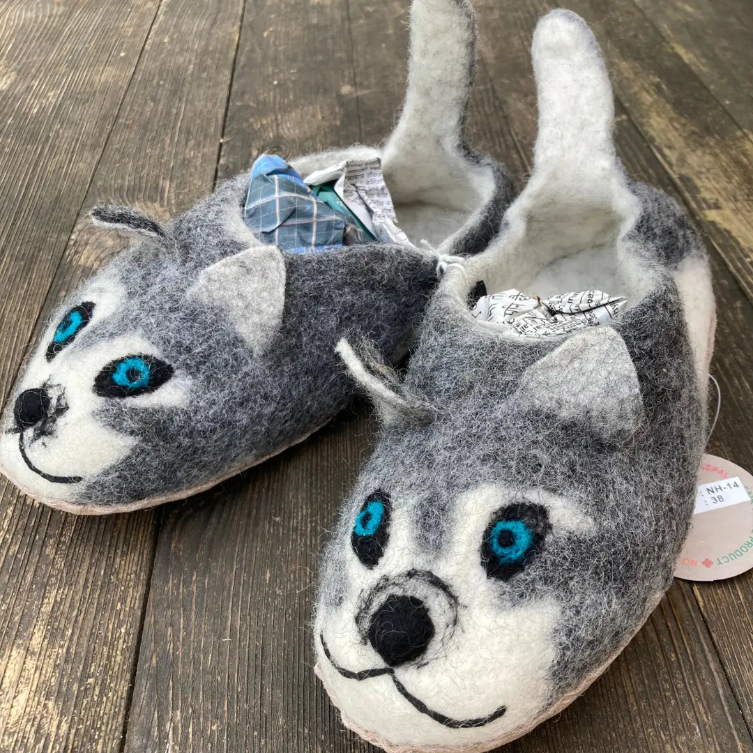 Huskies Filzpantoffeln