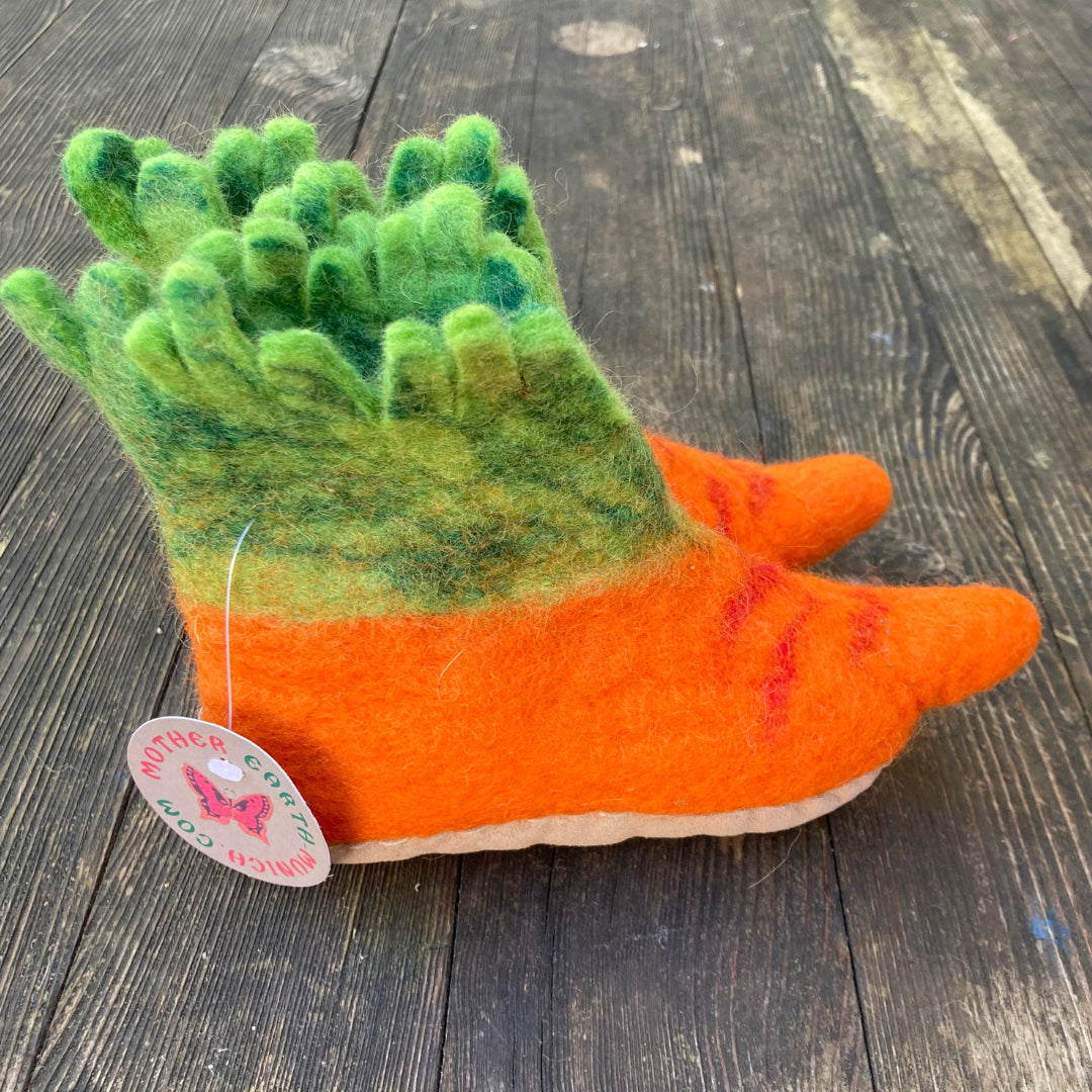 Karotten Filzpantoffeln Boots für Kinder