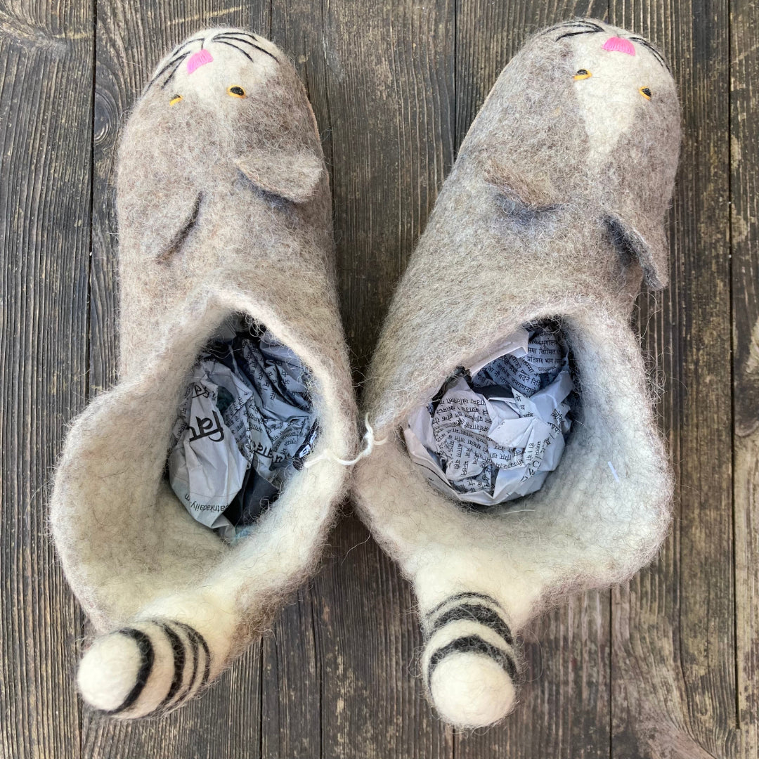 Katzen Filz Pantoffeln Boots für Kinder