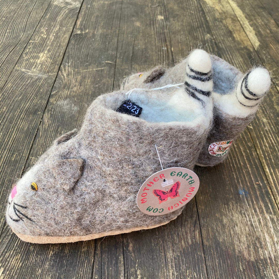 Katzen Filz Pantoffeln Boots für Kinder