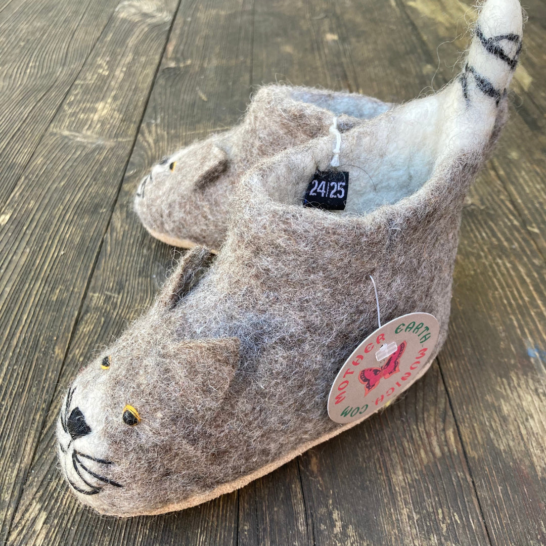 Katzen Filz Pantoffeln Boots für Kinder