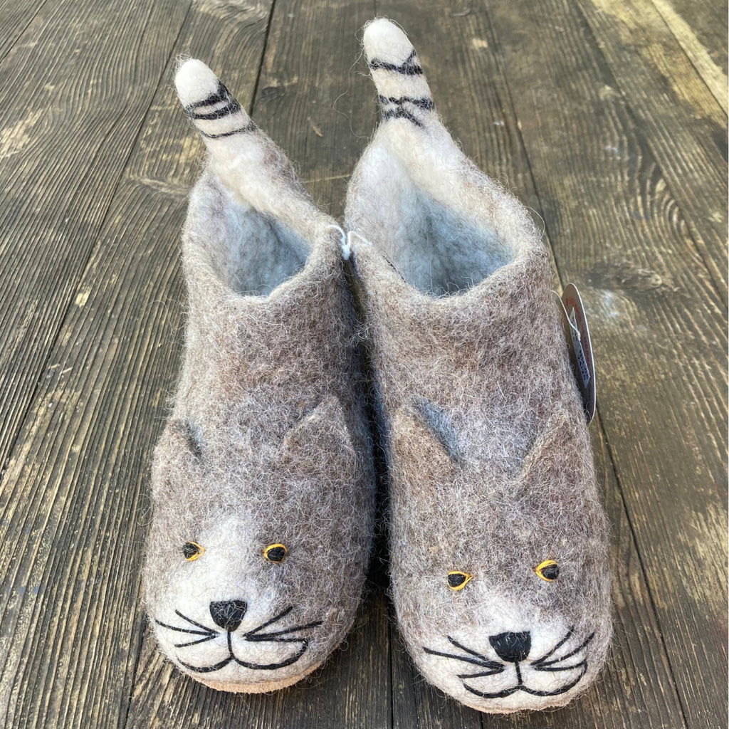 Katzen Filzpantoffeln Boots