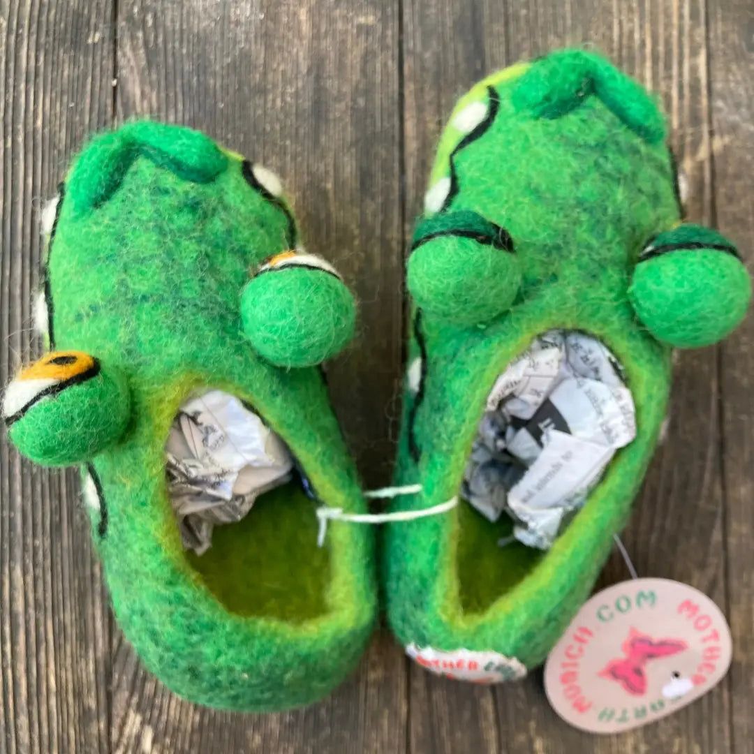 Krokodil Filzpantoffeln