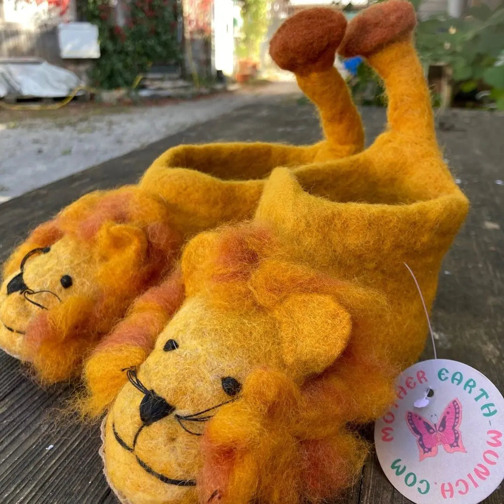 Löwen Filzpantoffeln Boots