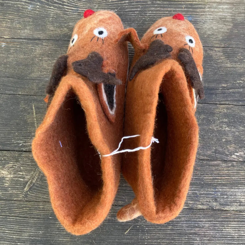 Rentiere Filzpantoffeln Boots