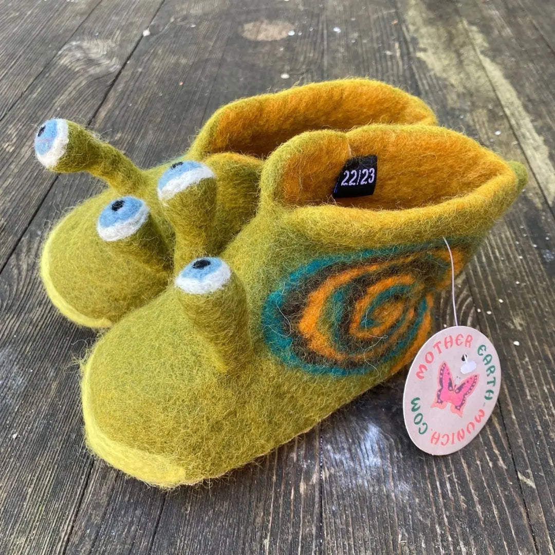 Schnecken Filzpantoffeln Boots