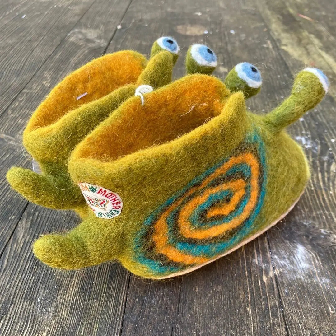 Schnecken Filzpantoffeln Boots