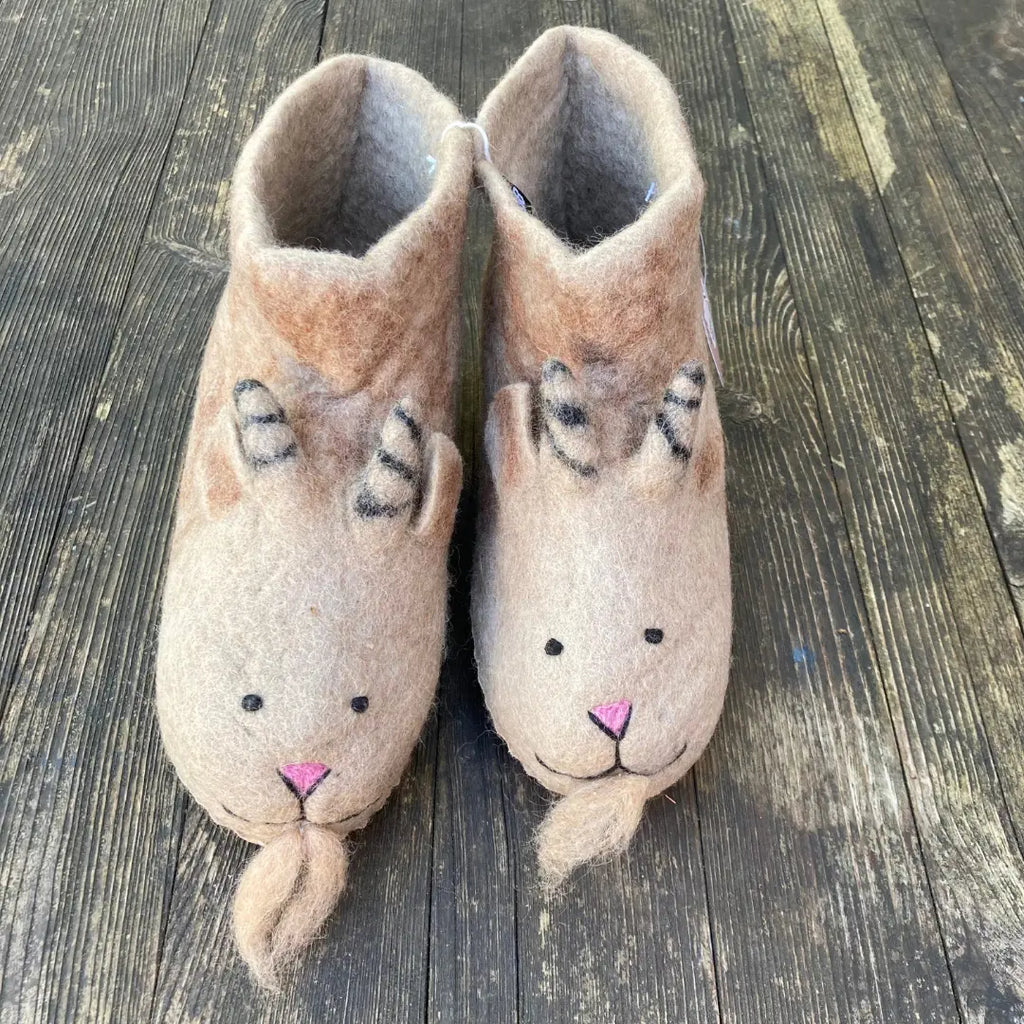 Ziegen Filzpantoffeln Boots